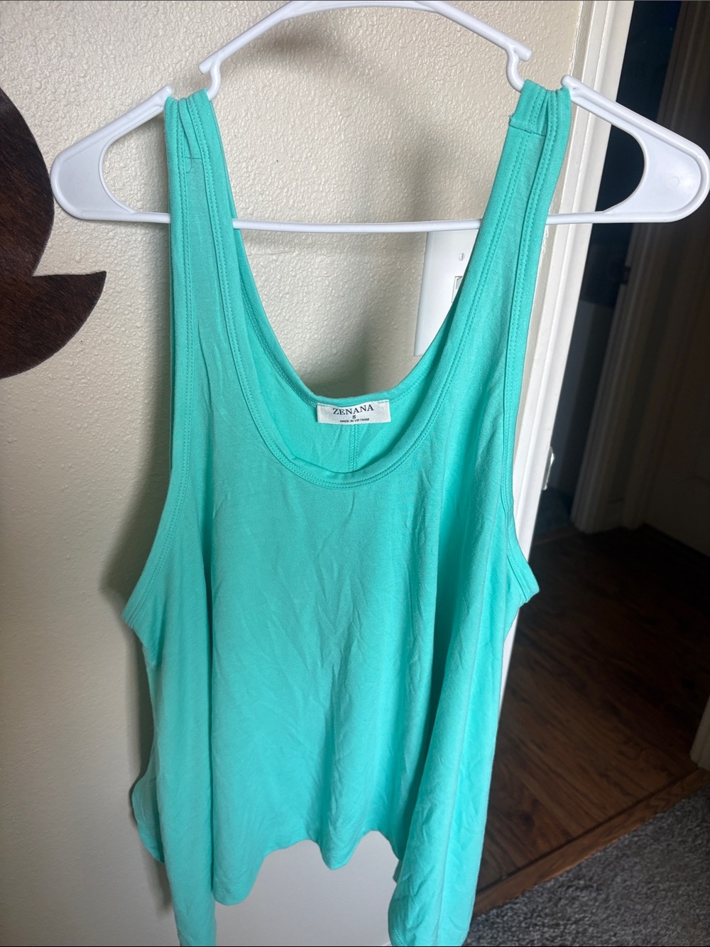 Zenana Outfitters Teal Scoop Neck Tank Top